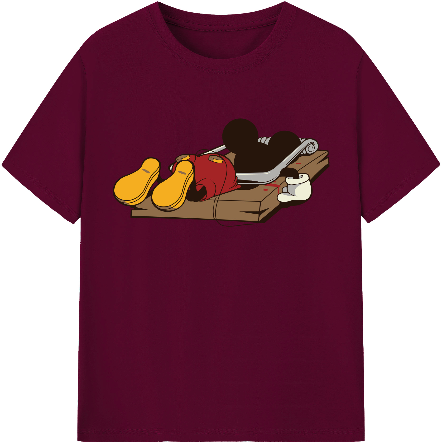 （画像用） ミッキーマウス Mickey Mouse レディースカジュアルプリントTシャツ（綿100％）